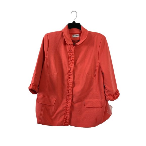 Tan Jay Jackets & Blazers - Tan Jay  Women’s Peach Ruffled Jacket